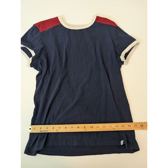 Marine Layer Re-Spun Tee Large Retro Striped Ringer Eco-Friendly Cotton Unisex - Picture 6 of 8